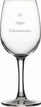 Gegraveerde witte wijnglas 26cl De Liefste Schoonmoeder
