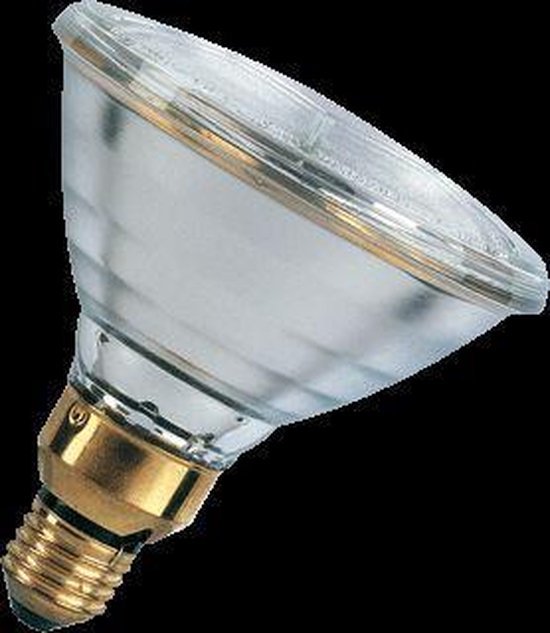 Osram Halopar reflectorlamp met messing fitting en doorzichtig glas.