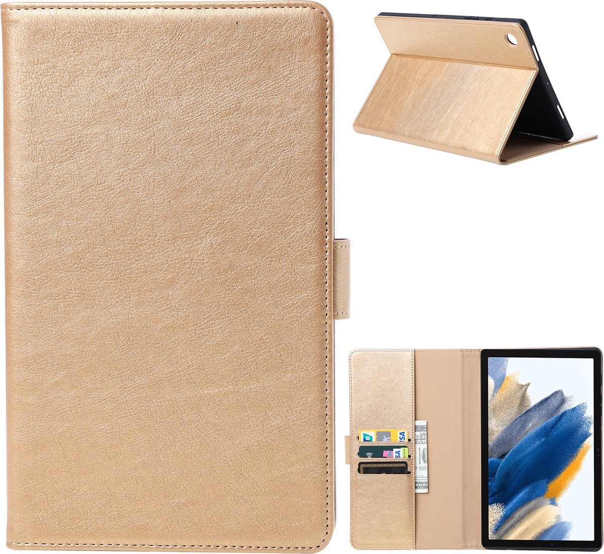 Luxe Tablet Hoes - Geschikt voor Samsung Tab A8 Hoes - 10.5 inch (2021-2022) - Goud