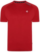 Het Dare2B Peerless II T-shirt met korte mouwen - heren - Q-Wic Plus - lichtgewicht - Rood