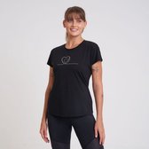 Het Dare2B Crystallize T-shirt met korte mouwen - dames - zacht - grafisch - Donkergrijs