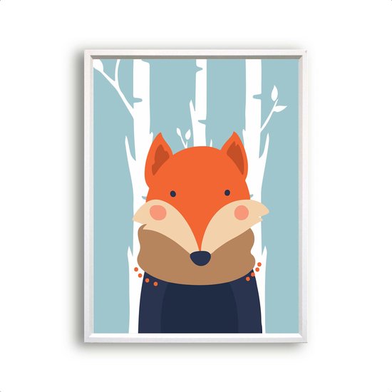 Poster City - Affiche en toile Design Renard avec pull en forêt / Enfants /  Affiche... | bol.com