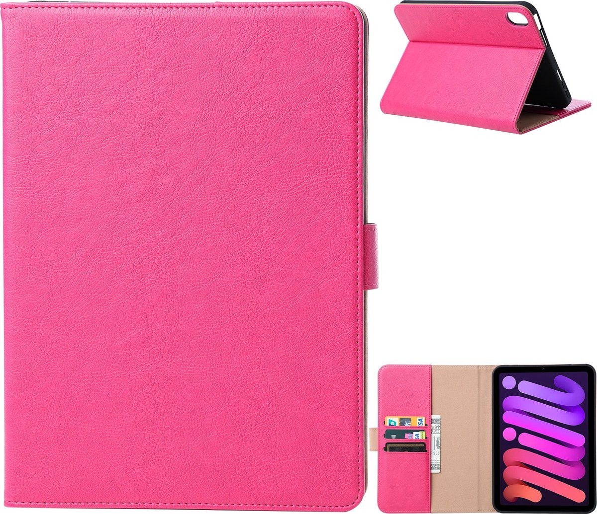Luxe Tablet Hoes Geschikt voor iPad Mini Hoes 6e Generatie - 8.3 inch (2021) - Roze