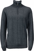 Possum Merino Javelin Zip Neck - Wollen Trui - Charcoal