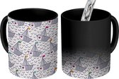 Magische Mok - Foto op Warmte Mokken - Koffiemok - Papier - Boot - Hart - Magic Mok - Beker - 350 ML - Theemok