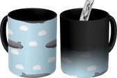 Magische Mok - Foto op Warmte Mokken - Koffiemok - Patronen - Zeppelin - Lucht - Jongens - Kinderen - Kids - Magic Mok - Beker - 350 ML - Theemok