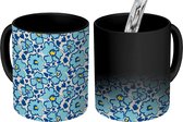 Magische Mok - Foto op Warmte Mokken - Koffiemok - Retro - Bloemen - Design - Magic Mok - Beker - 350 ML - Theemok