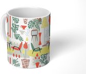 Mok - Koffiemok - Woonkamer - Patroon - Interieur - Mokken - 350 ML - Beker - Koffiemokken - Theemok