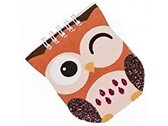 notitieboekje uil junior 9,5 x 8 cm papier bruin