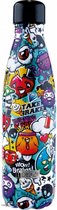 thermosfles Graffiti 1 liter RVS blauw/paars