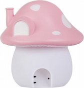 nachtlamp Paddenstoel junior 19 cm PVC roze