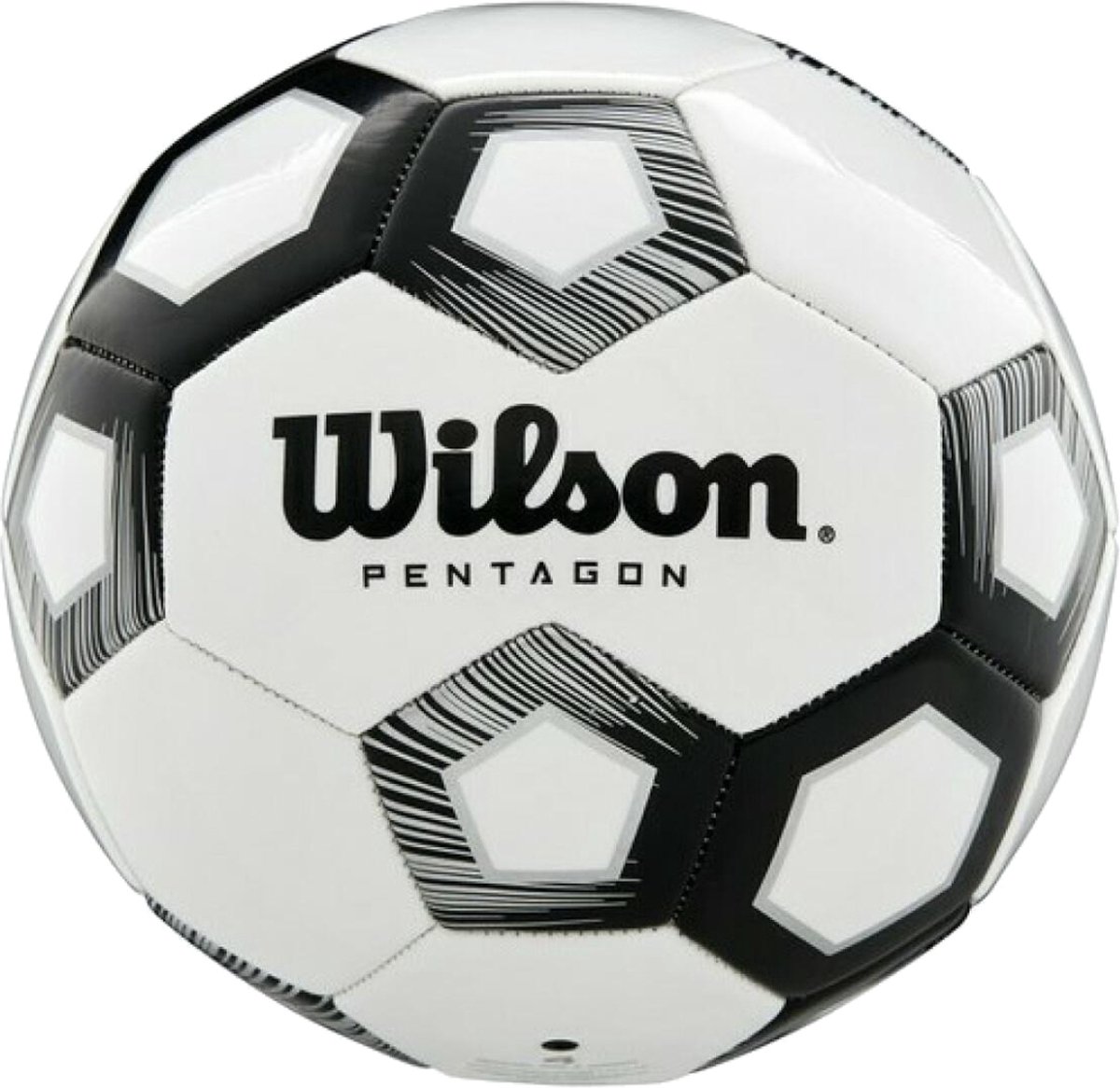 Wilson Pentagon Soccer Ball WTE8527XB, Unisex, Wit, Bal naar voetbal, maat: 4