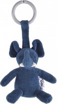 kinderwagenhanger olifant 12 cm donkerblauw