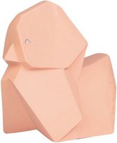 bijtring Origami rubber roze