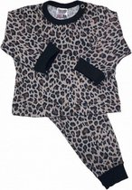 pyjama Luipard meisjes bruin/zwart maat 62/68