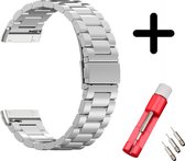 Fitbit Sense bandje staal zilver + toolkit