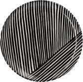 Casa Cubista  - Ontbijtbord met criss-cross patroon zwart 23cm - Kleine borden