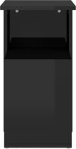 Bijzettafel 36x30x56 cm spaanplaat hoogglans zwart