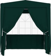 Partytent met zijwanden professioneel 90 g/m² 2x2 m groen