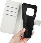 OnePlus 10 Pro Hoesje - Mobigear - Classic Serie - Kunstlederen Bookcase - Wit - Hoesje Geschikt Voor OnePlus 10 Pro