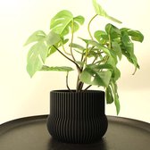 QOME Hudson - bloempot - plantenpot - designer - mat zwart - 9cm