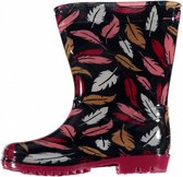 regenlaarzen Herfst junior rubber zwart/roze maat 29