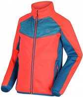 softshell jack Oberon junior polyester oranje/blauw mt 152-158