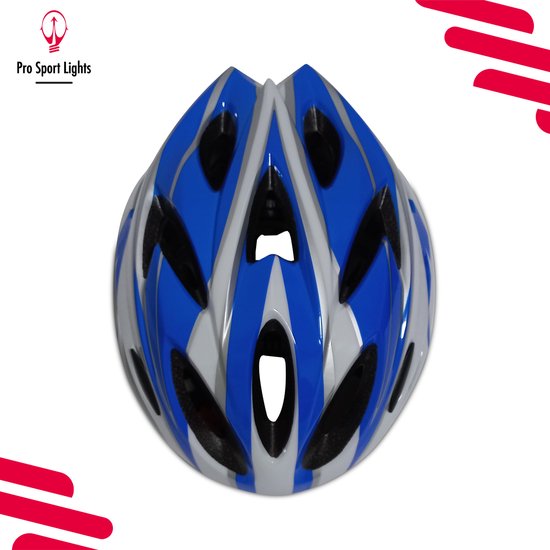 Fietshelm Volwassenen Dames/Heren - Allround 52/58cm - Blauw/Wit — afbeelding 4