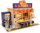 Crafts&Co Miniatuur Bouwpakket Volwassenen - Knutselen Meisjes - Houten Poppenhuis - DIY - Japans Yakoyaki Restaurant