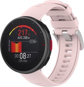 Siliconen Smartwatch bandje - Geschikt voor Polar Vantage V2 siliconen bandje - roze - Strap-it Horlogeband / Polsband / Armband