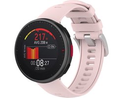 Siliconen Smartwatch bandje - Geschikt voor Polar Vantage V2 siliconen bandje - roze - Strap-it Horlogeband / Polsband / Armband