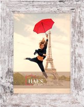 HAES DECO - Houten fotolijst Paris wit/bruin voor 1 foto formaat 15x20 - SP001156