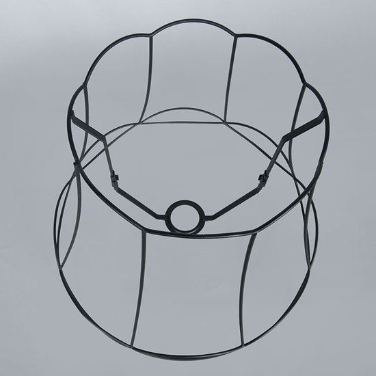 Cadre granny QAZQA - Abat-jour - Ø 390 mm - Zwart