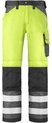 Snickers 3333 High-Vis Werkbroek, Klasse 2 - Geel, High Visibility/Gemeleerd grijs - 92