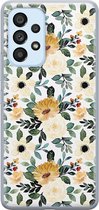 Leuke Telefoonhoesjes - Hoesje geschikt voor Samsung Galaxy A33 - Lovely flowers - Soft case - TPU - Bloemen - Geel