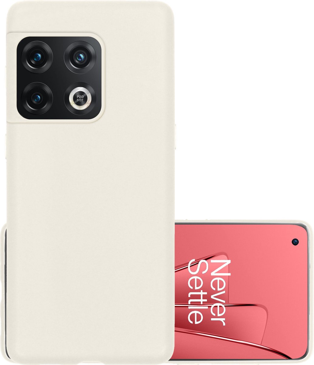 Hoesje - Geschikt voor OnePlus 10 Pro - Sterk & Shockproof - Hoes Cover - Siliconen Case - Wit