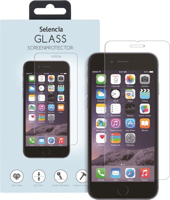 Selencia Screenprotector Geschikt voor iPhone SE (2022) / SE (2020) Tempered Glass - Selencia Gehard Glas Screenprotector