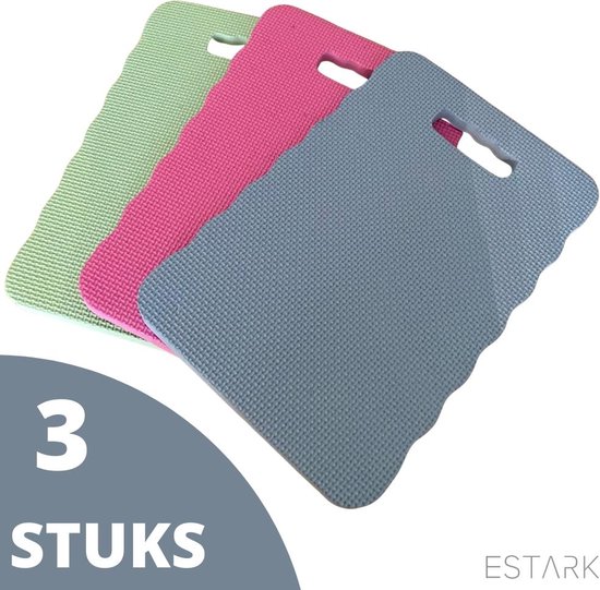 ESTARK® - Professioneel Kniekussen Tuin – 3 STUKS - Kniemat - Kniebeschermer – Knie kussen - Werkkussen - kniebescherming tuin - Kniemat - 40x26x2 cm - kniebeschermers (3)