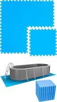 11.2 m² Poolmat - 48 EVA schuim matten 50x50 outdoor poolpad - schuimrubber ondermatten set