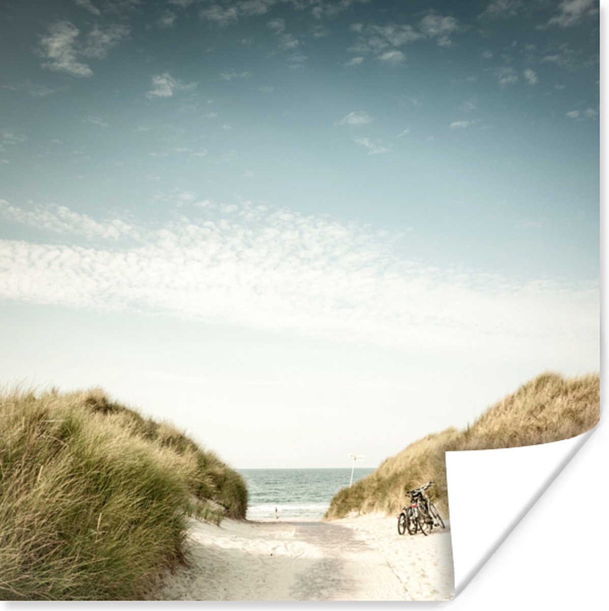 Poster Strand - Duin - Lucht - 75x75 cm