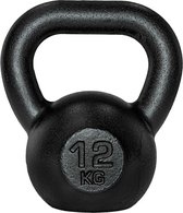 ScSPORTS® Kettlebell 12 kg - Fonte - Zwart - Poids - Fitness et Musculation