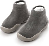 Antislip baby schoentjes - eerste loopschoentjes - schoenmaat 23-24 - 2-3 jaar (15cm) - grijs - Completebabyuitzet