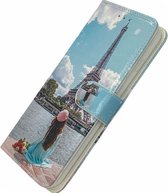 Apple iPhone XR Parijs Print Portemonnee Wallet Case - boek Telefoonhoesje Kunst leer - Book case