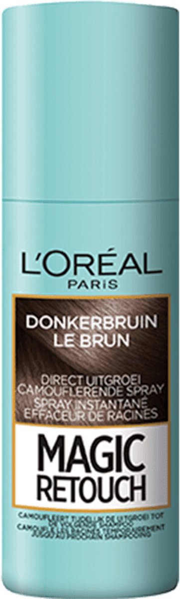 L'Oréal Magic Retouch Uitgroeispray Donkerbruin - 3 x 75 ml - Voordeelverpakking