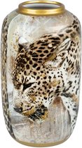 Vaas Leopard - Keramiek - Goud - Groot