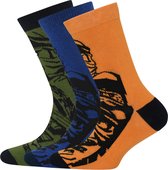 Lego sokken, set van 3 paar, oranje , blauw en groen maat 37/39