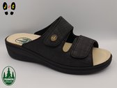 Franken schühe dames slipper, F101 Zwart, K-Breedte, Maat 40