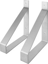 Marcellis - Industriële plankdrager - Voor plank 20cm - roestvrij staal - incl. bevestigingsmateriaal + schroefbit - type 1