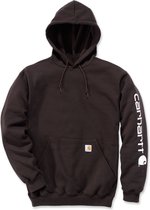 Carhartt Sleeve Logo Hooded Sweatshirt K288-Grijs/zwart-L