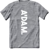 A'Dam Amsterdam T-Shirt | Souvenirs Holland Kleding | Dames / Heren / Unisex Koningsdag shirt | Grappig Nederland Fiets Land Cadeau | - Donker Grijs - Gemaleerd - M